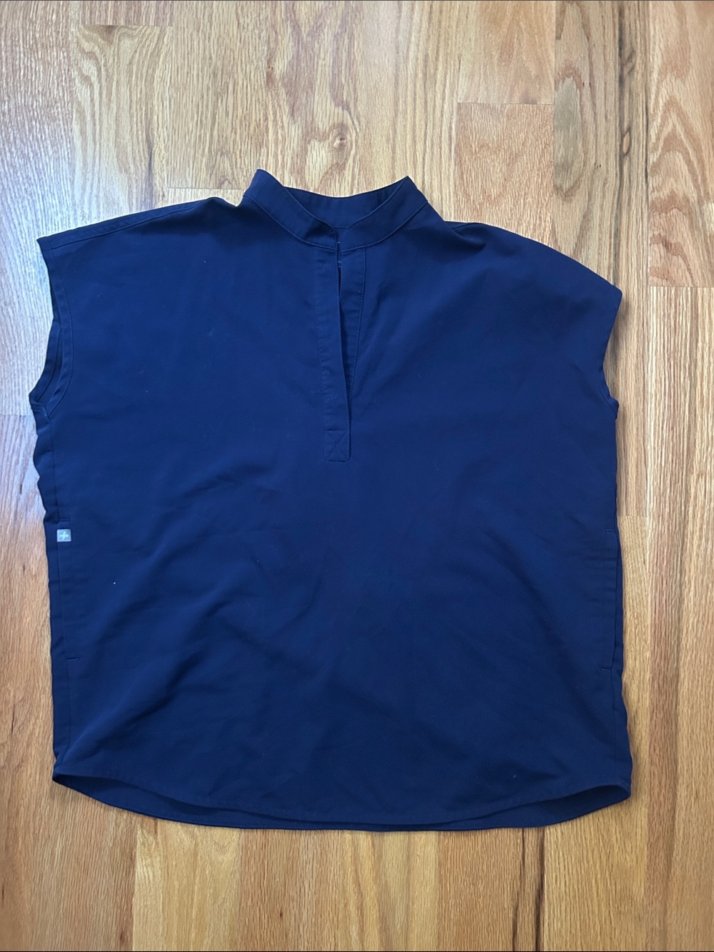 FIGS Navy Short-Sleeve Technical Collection Scrub Shirt